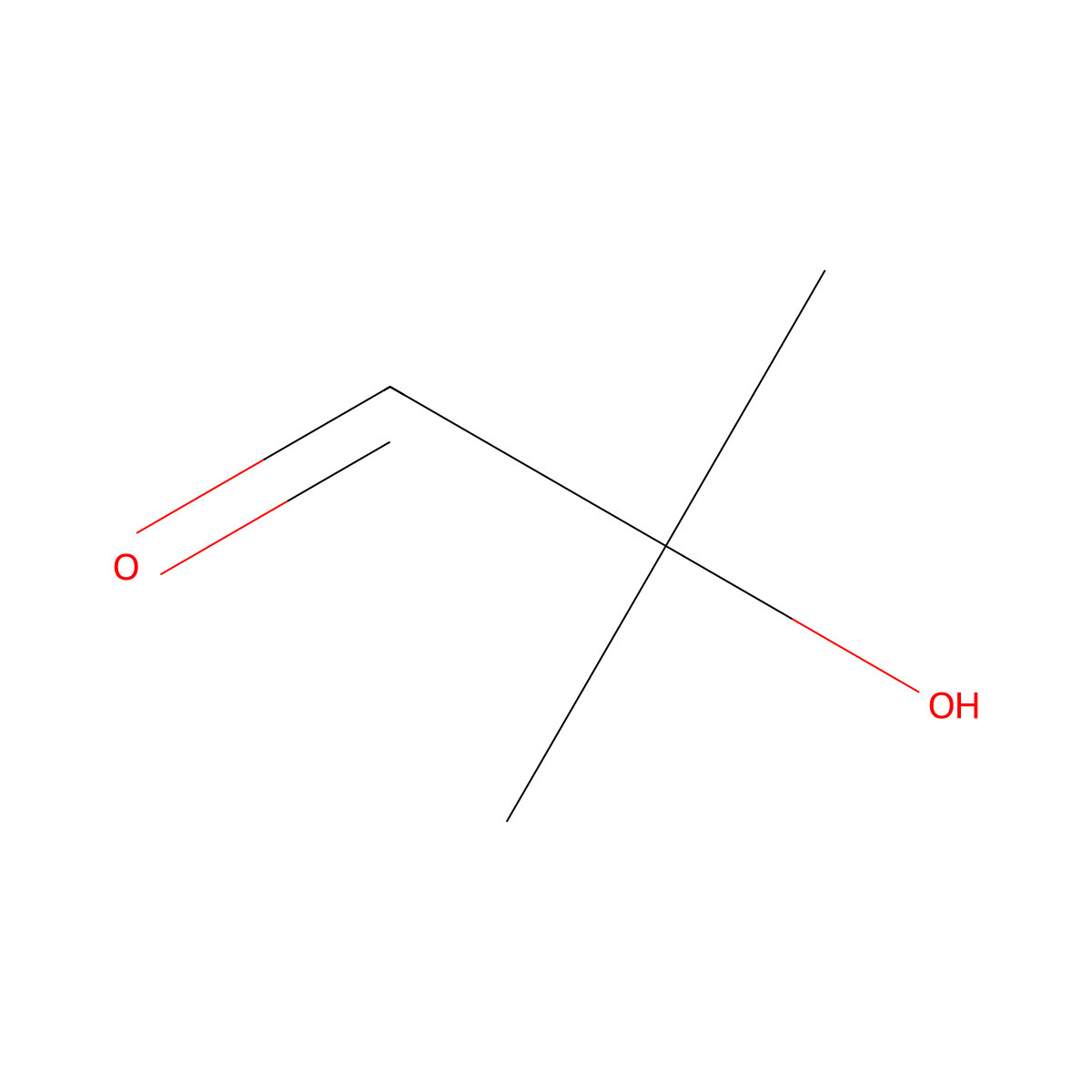 2-Hydroxy-2-methylpropanal molecular structure, CAS 20818-81-9