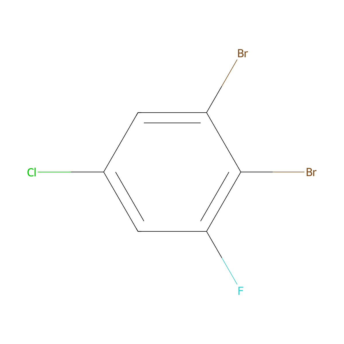 1,2-Dibromo-5-chloro-3-fluorobenzene molecular structure, CAS 208186-78-1