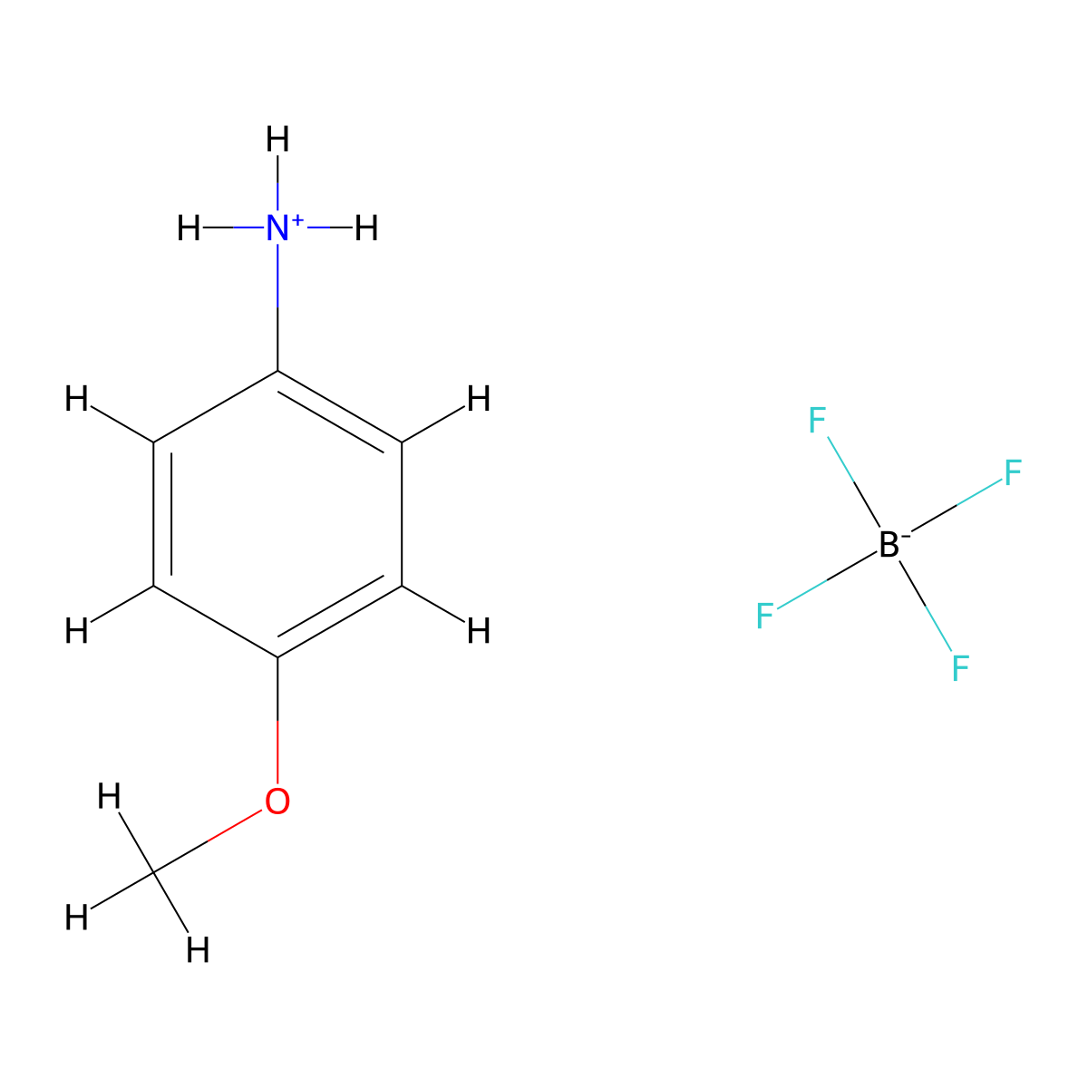 4-Methoxy-Phenylammonium tetrafluoroborate molecular structure, CAS 2081874-87-3