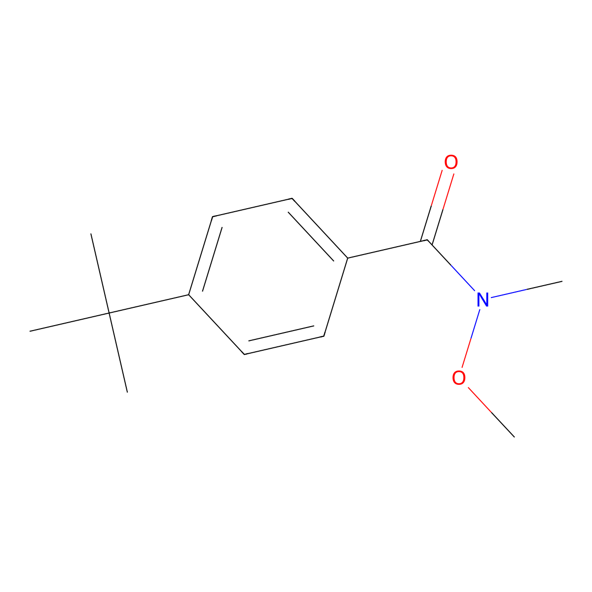 4-(tert-Butyl)-N-methoxy-N-methylbenzamide molecular structure, CAS 208188-23-2