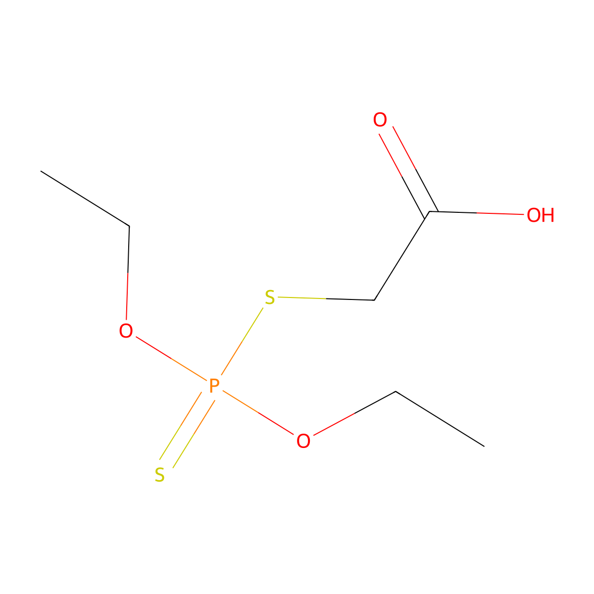 Acethion acid molecular structure, CAS 20819-59-4