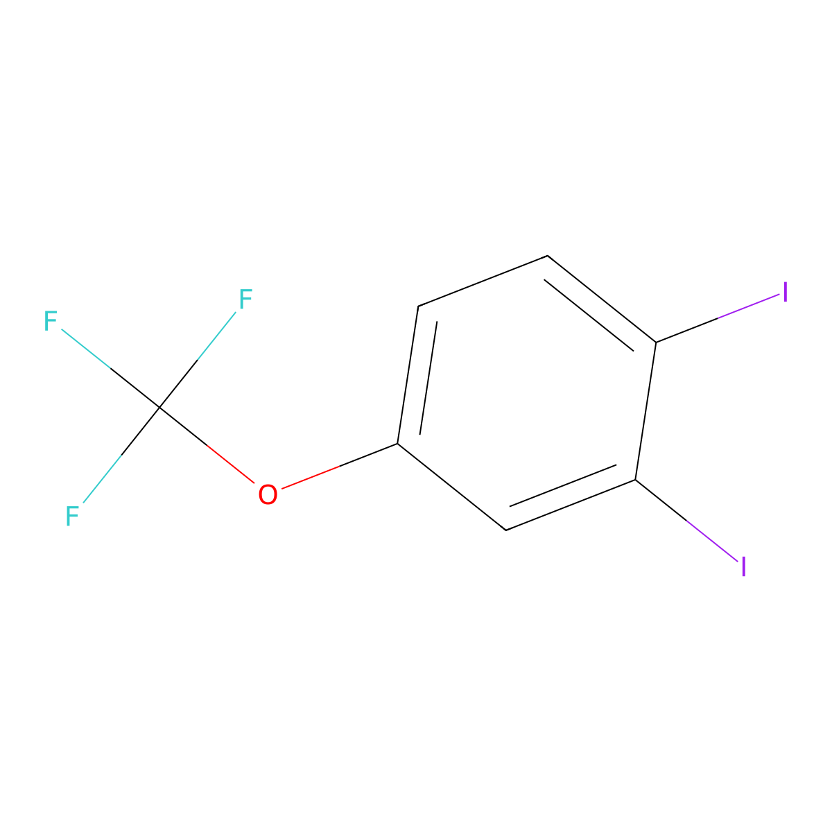 1,2-Diodo-4-(trifluoromethoxy)benzene molecular structure, CAS 2081906-07-0