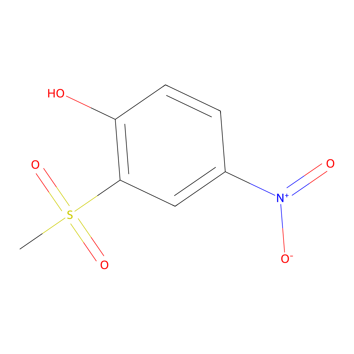 2-(Methylsulfonyl)-4-nitrophenol molecular structure, CAS 208191-64-4