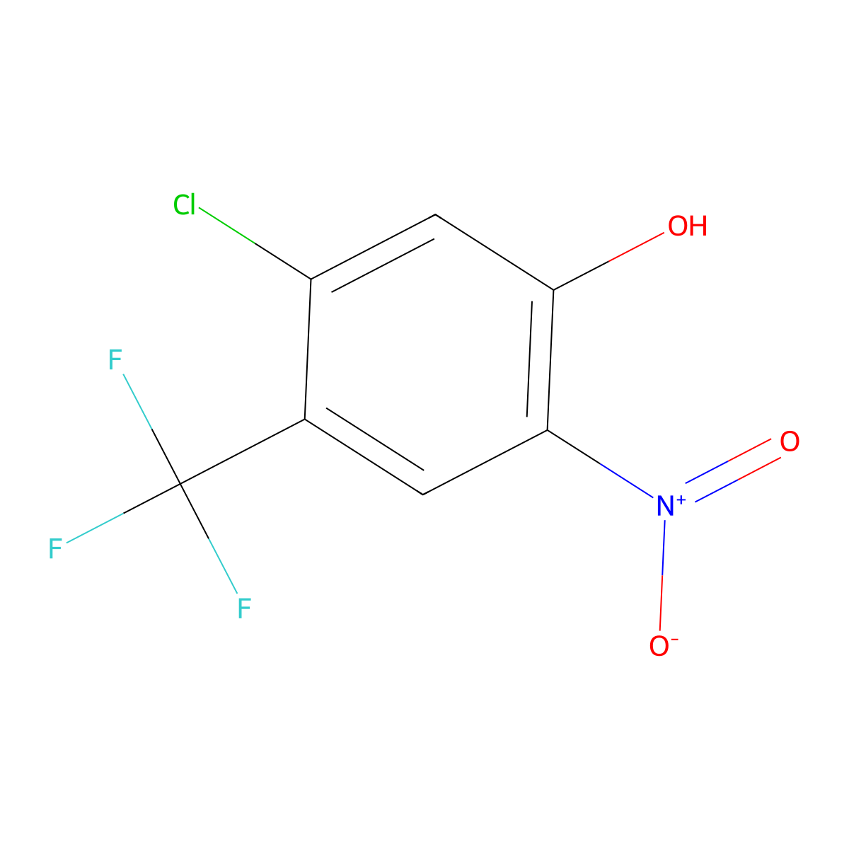 5-Chloro-2-nitro-4-(trifluoromethyl)phenol molecular structure, CAS 208191-67-7