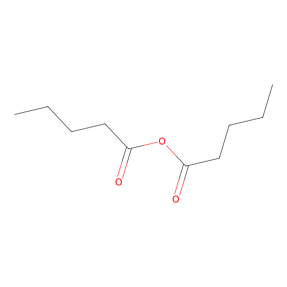 Valeric anhydride molecular structure, CAS 2082-59-9