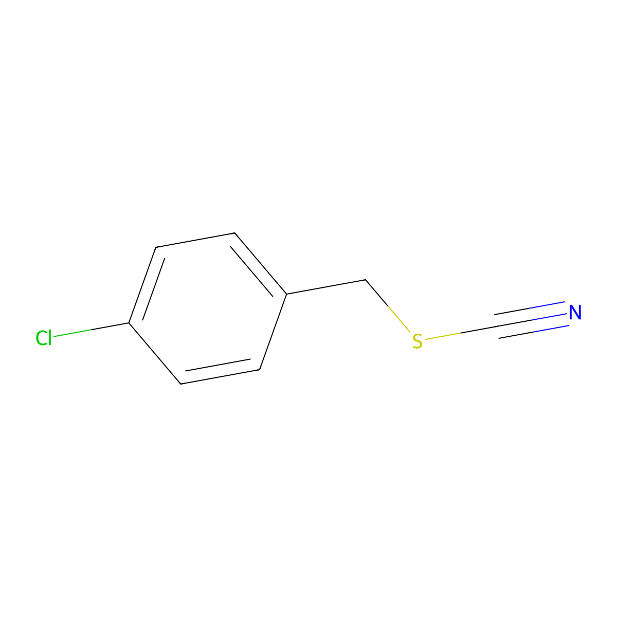 (4-Chlorophenyl)methyl thiocyanate molecular structure, CAS 2082-64-6