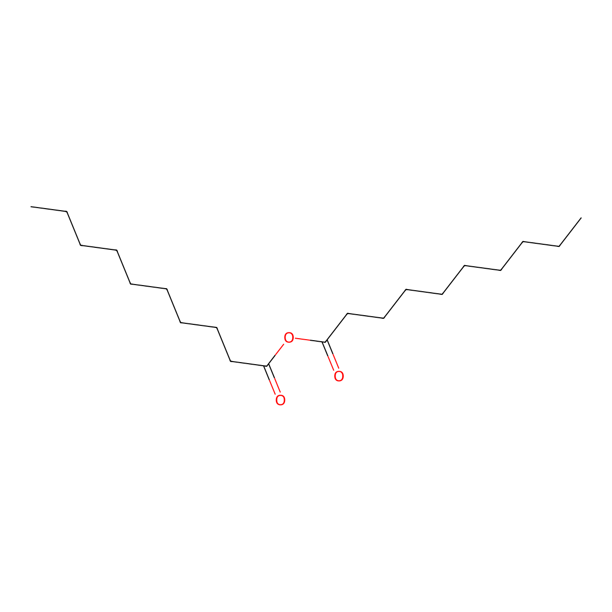 Decanoic anhydride molecular structure, CAS 2082-76-0