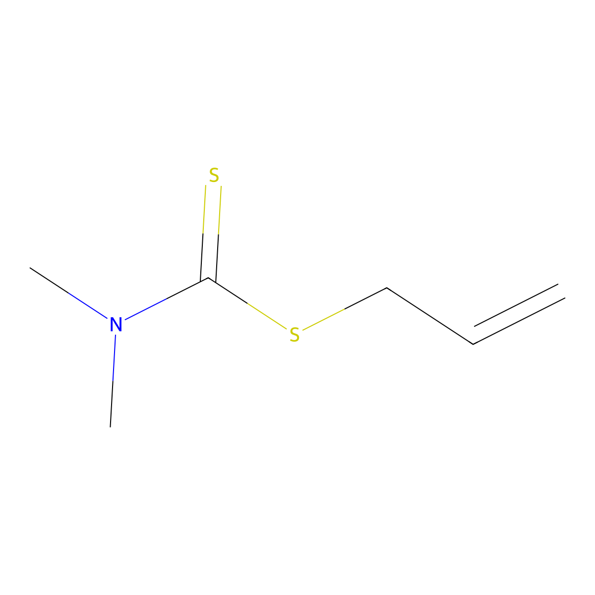 Dimethyldithiocarbamic Acid Allyl Ester molecular structure, CAS 20821-66-3