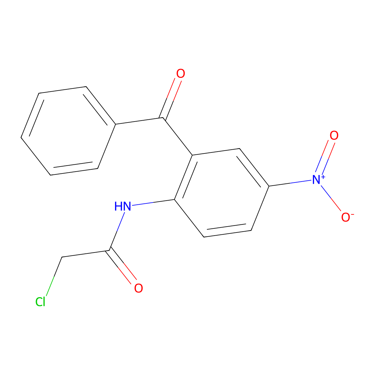 N-(2-Benzoyl-4-nitrophenyl)-2-chloroacetamide molecular structure, CAS 20821-91-4