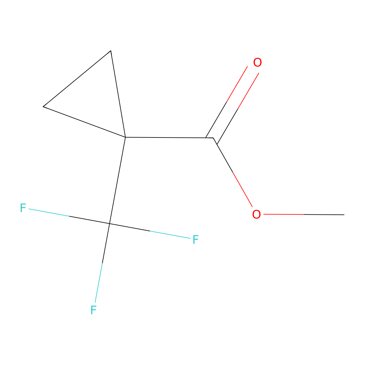 1-(Trifluoromethyl)cyclopropane-1-carboxylic acid methyl ester molecular structure, CAS 208242-25-5