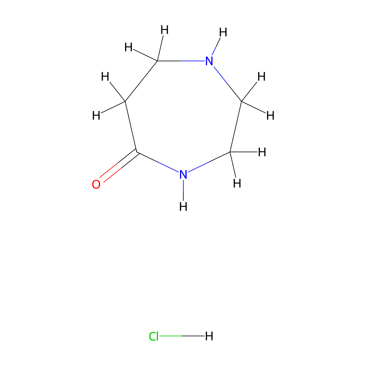 1,4-Diazepan-5-one hydrochloride molecular structure, CAS 208245-76-5
