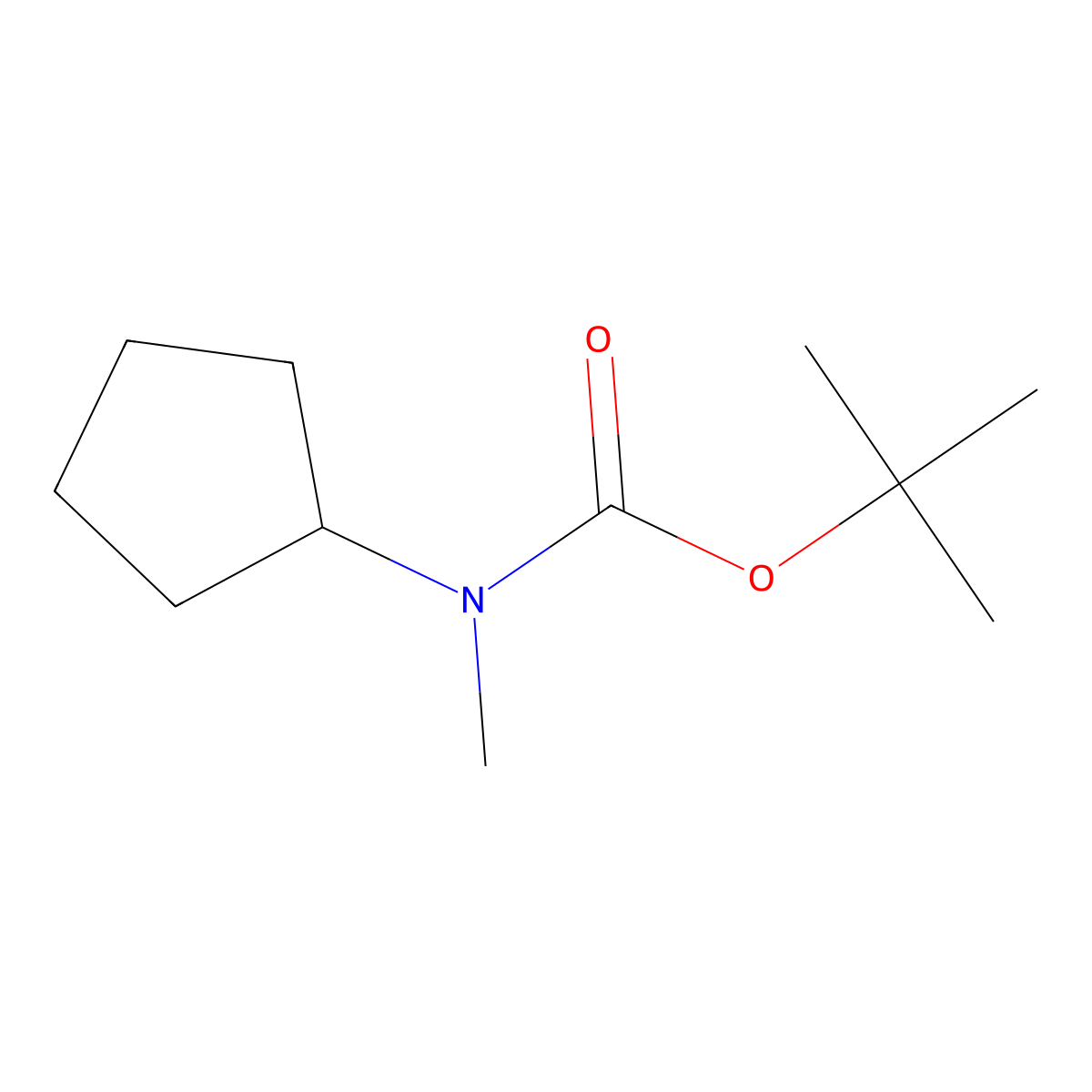 tert-butyl N-cyclopentyl-N-methylcarbamate molecular structure, CAS 208245-79-8