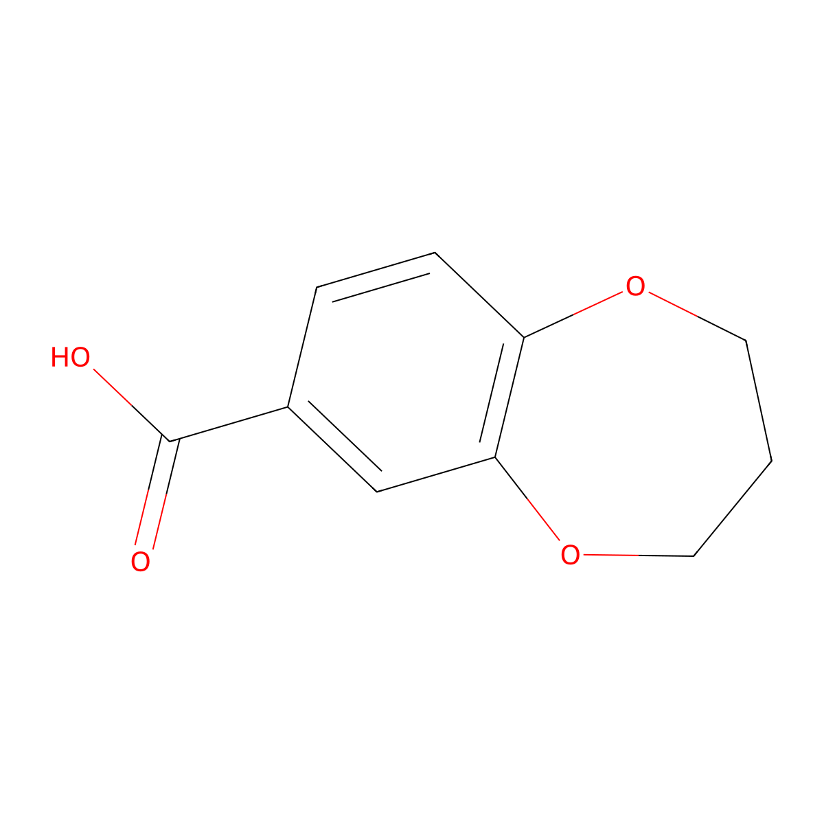 3,4-Dihydro-2h-1,5-benzodioxepine-7-carboxylic acid molecular structure, CAS 20825-89-2