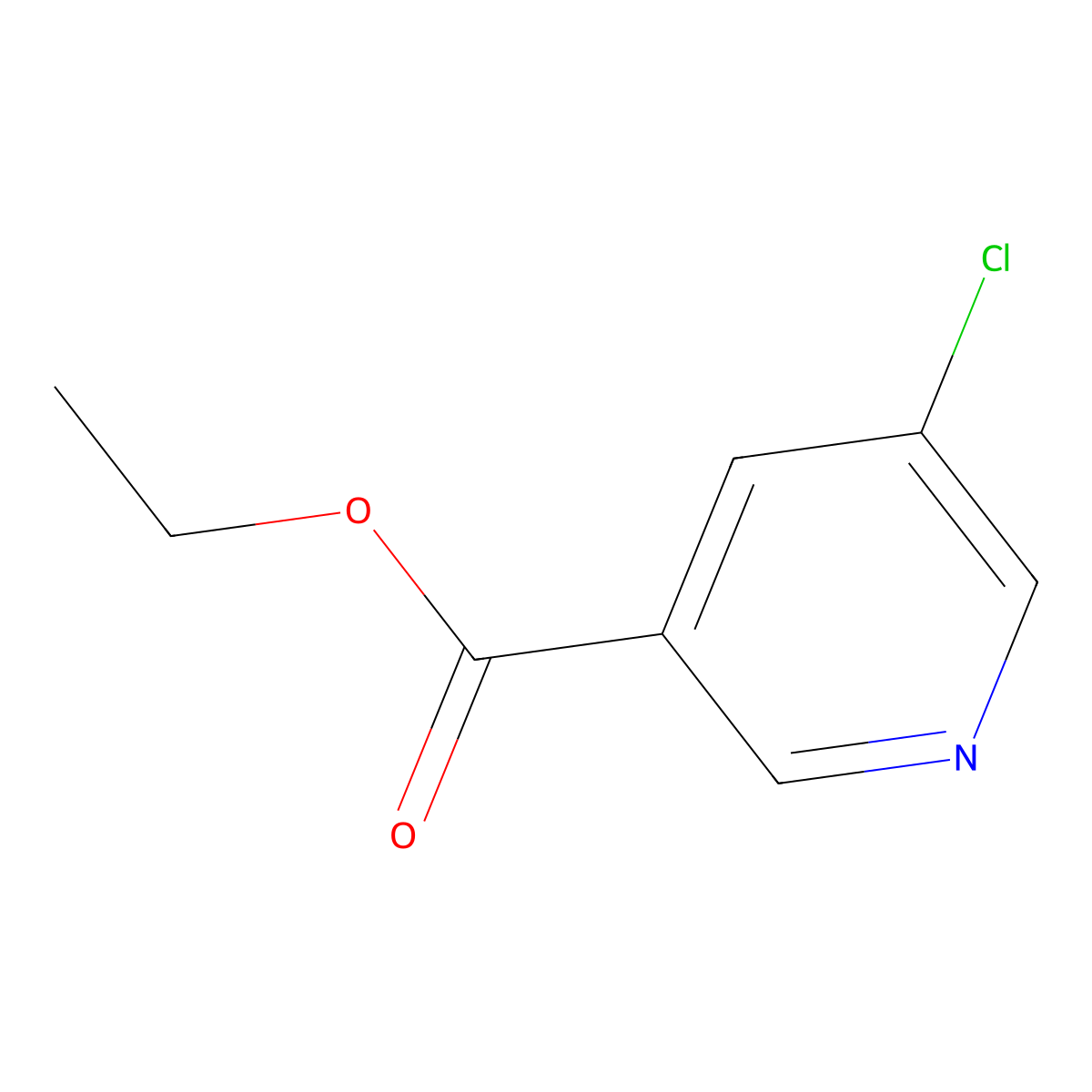 Ethyl 5-chloronicotinate molecular structure, CAS 20825-98-3