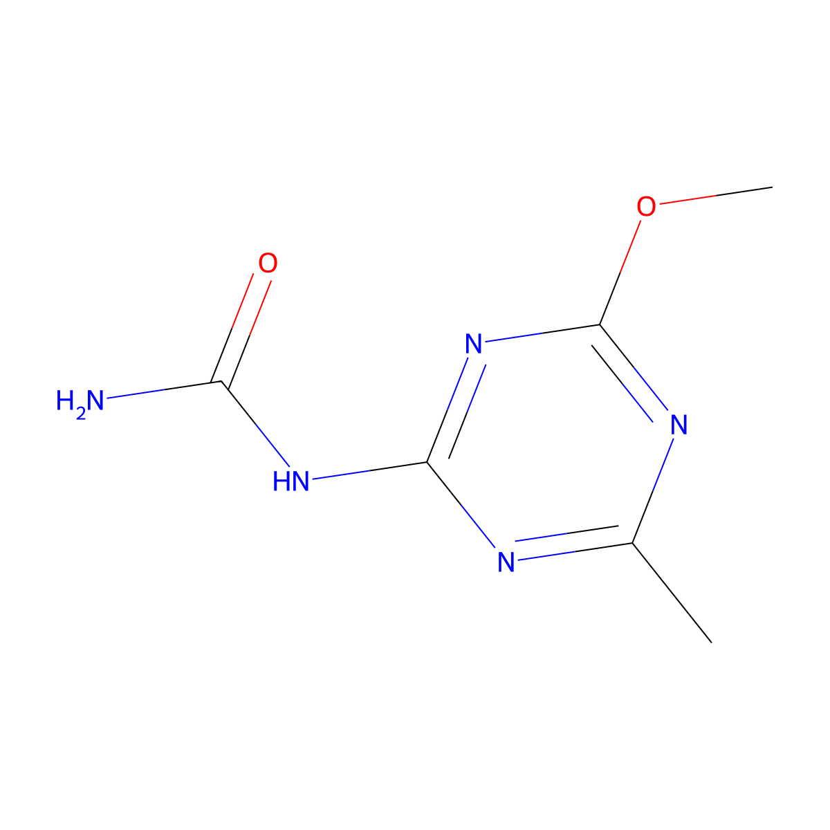 N-(4-Methoxy-6-methyl-1,3,5-triazin-2-yl)urea molecular structure, CAS 208252-67-9