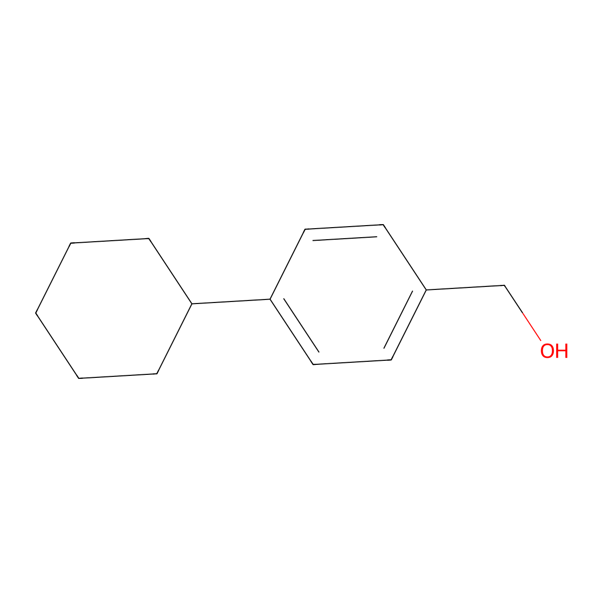 (4-Cyclohexylphenyl)methanol molecular structure, CAS 208259-47-6