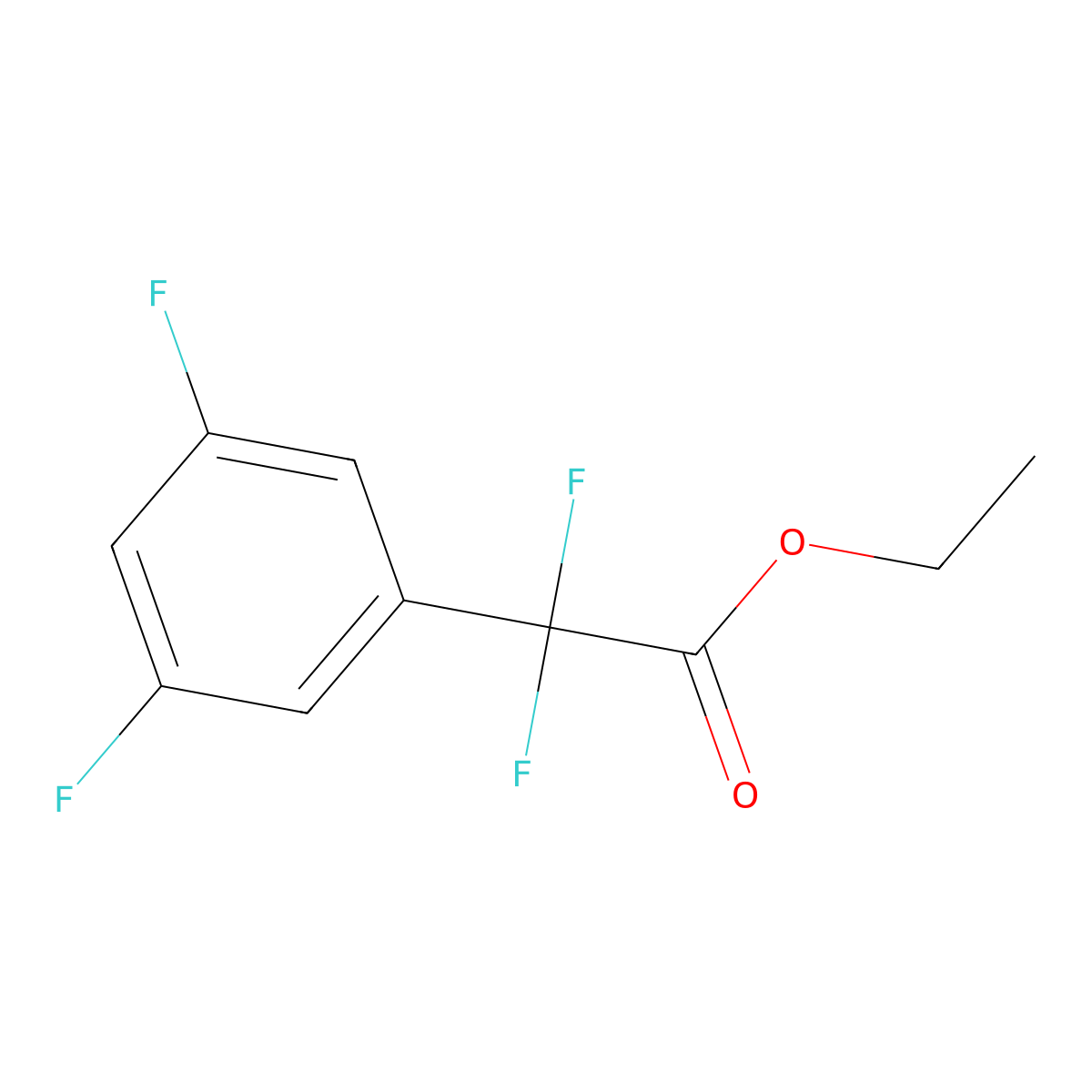 Ethyl (3,5-Difluorophenyl)-difluoroacetate molecular structure, CAS 208259-49-8
