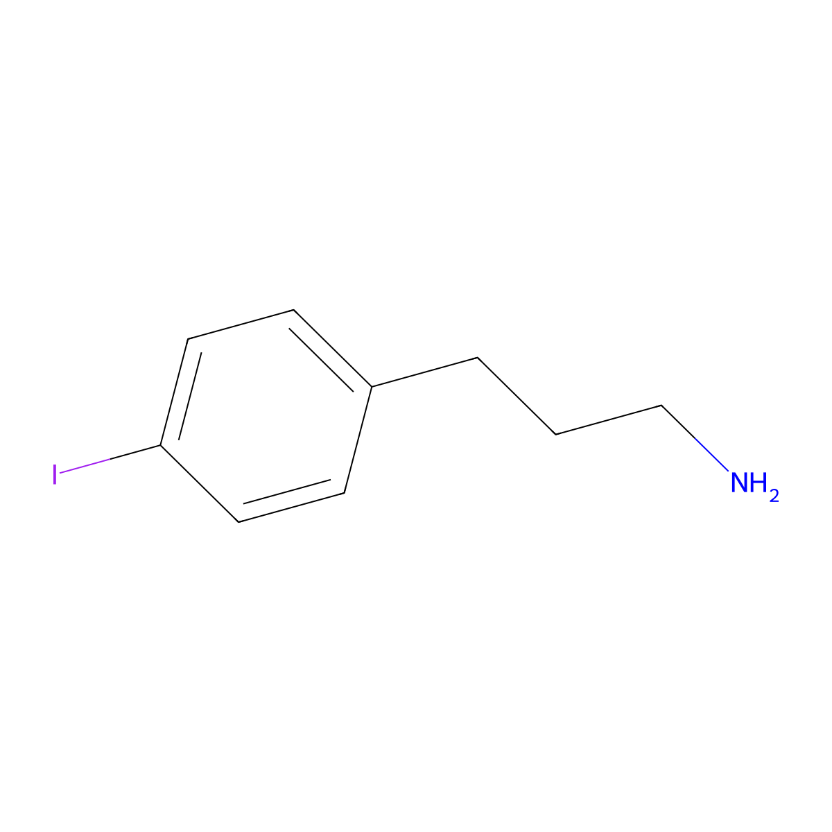 3-(4-Iodophenyl)propan-1-amine molecular structure, CAS 208259-51-2