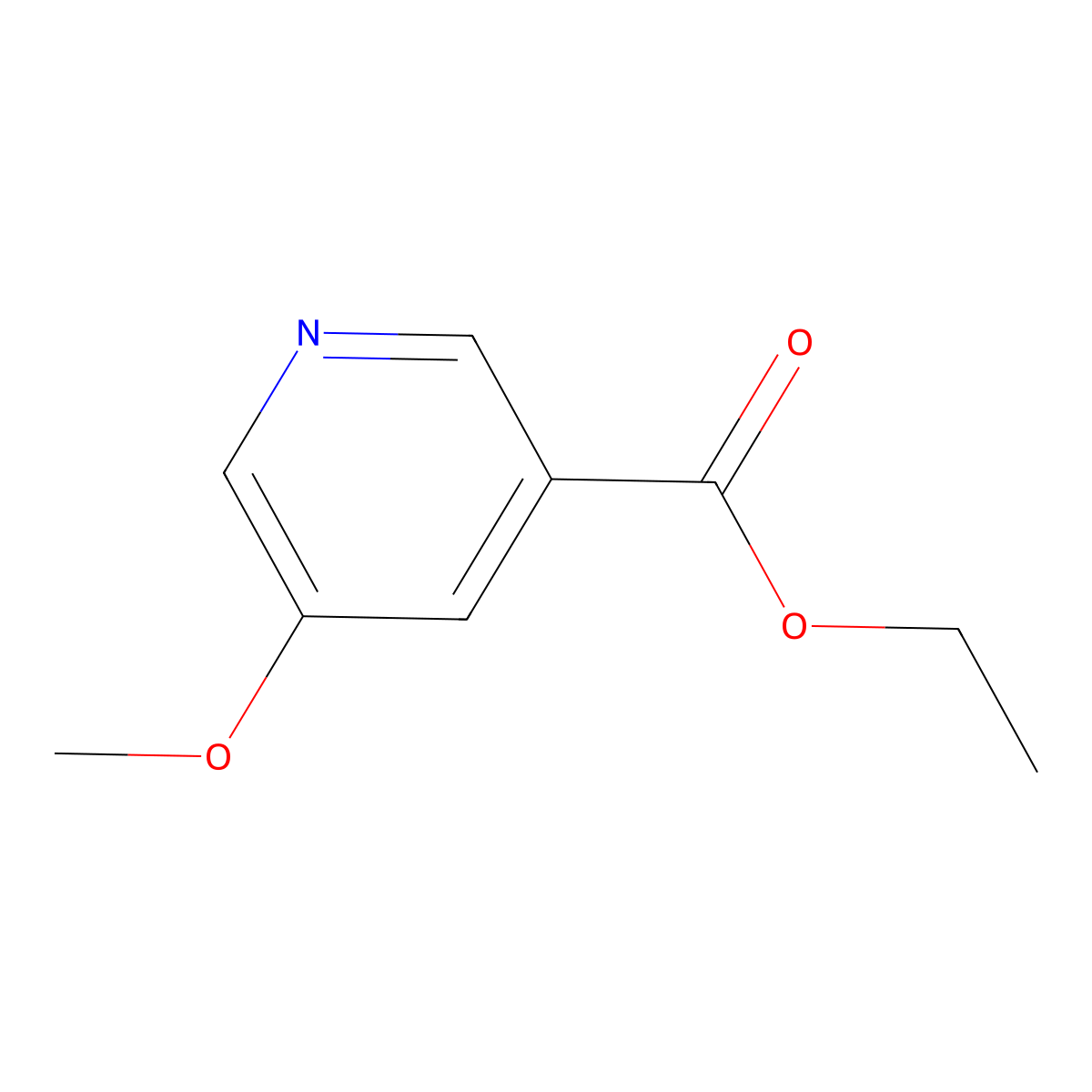Ethyl 5-methoxynicotinate molecular structure, CAS 20826-01-1