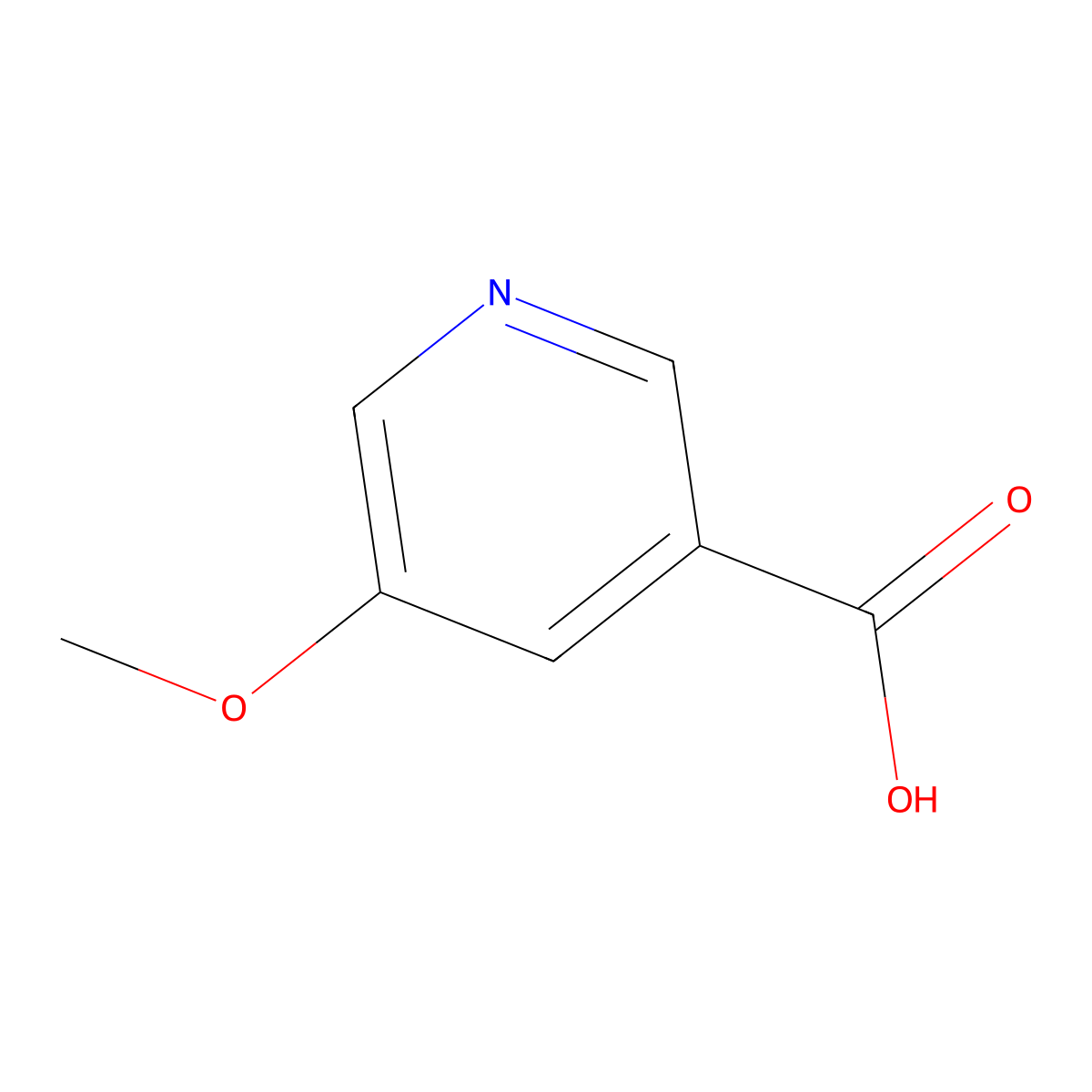 5-Methoxynicotinic acid molecular structure, CAS 20826-03-3