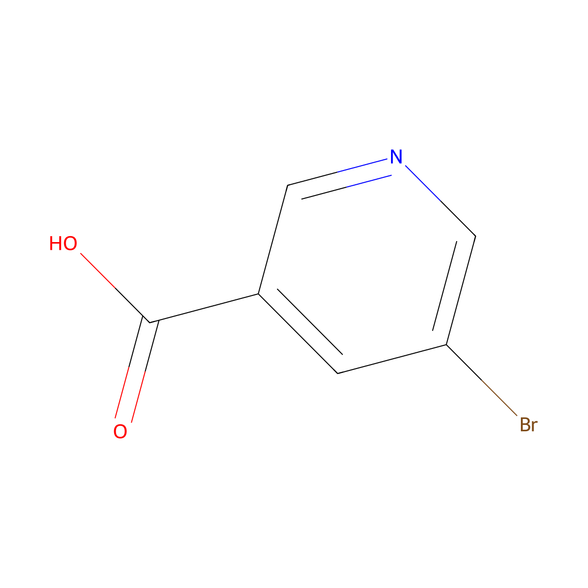 5-Bromonicotinic acid molecular structure, CAS 20826-04-4