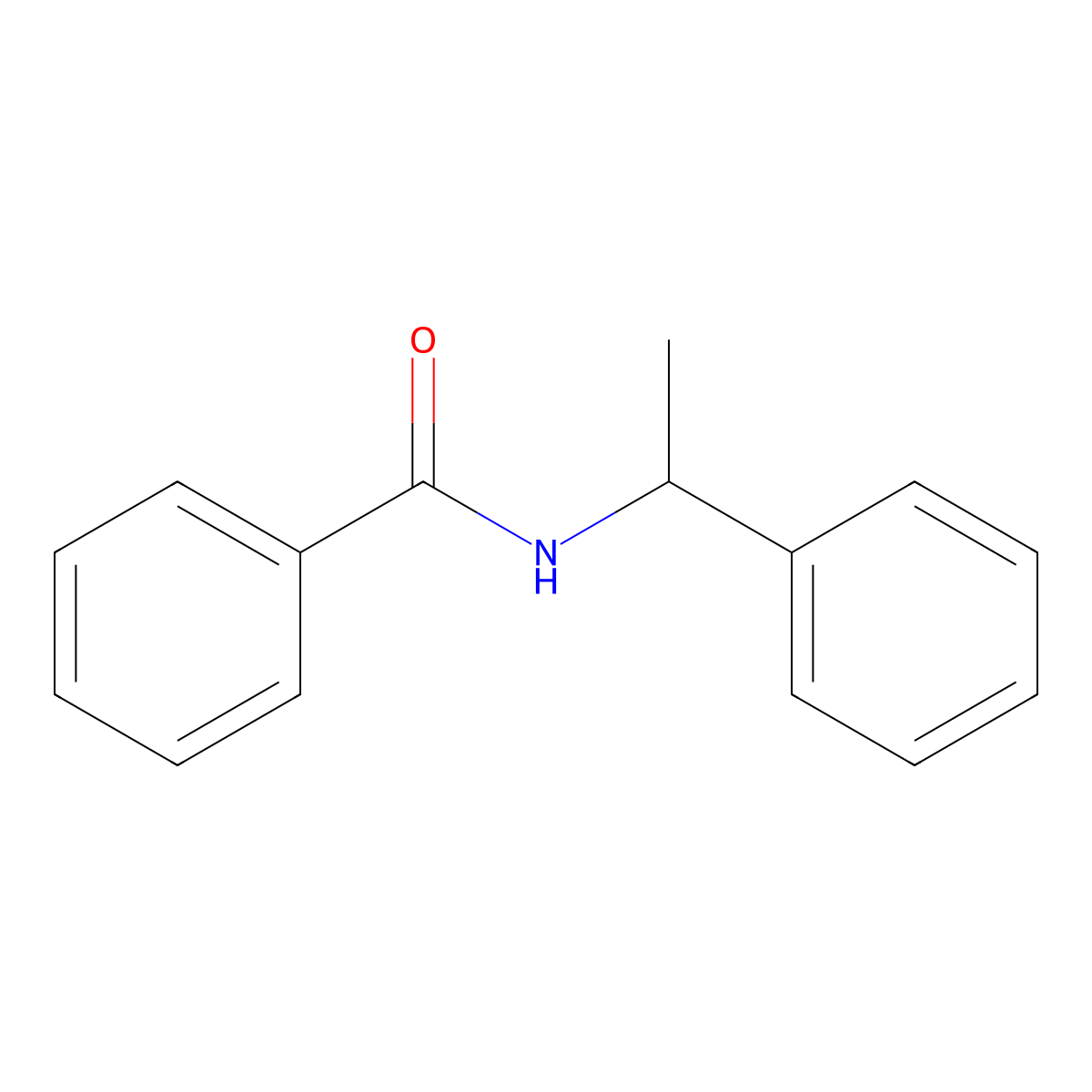 N-[(1R)-1-phenylethyl]benzamide molecular structure, CAS 20826-48-6