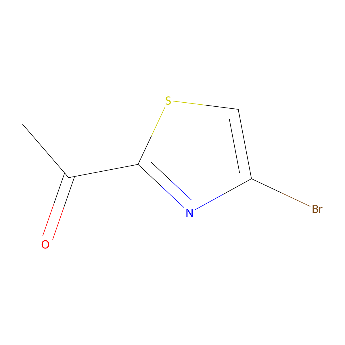 1-(4-Bromo-1,3-thiazol-2-yl)ethan-1-one molecular structure, CAS 208264-53-3
