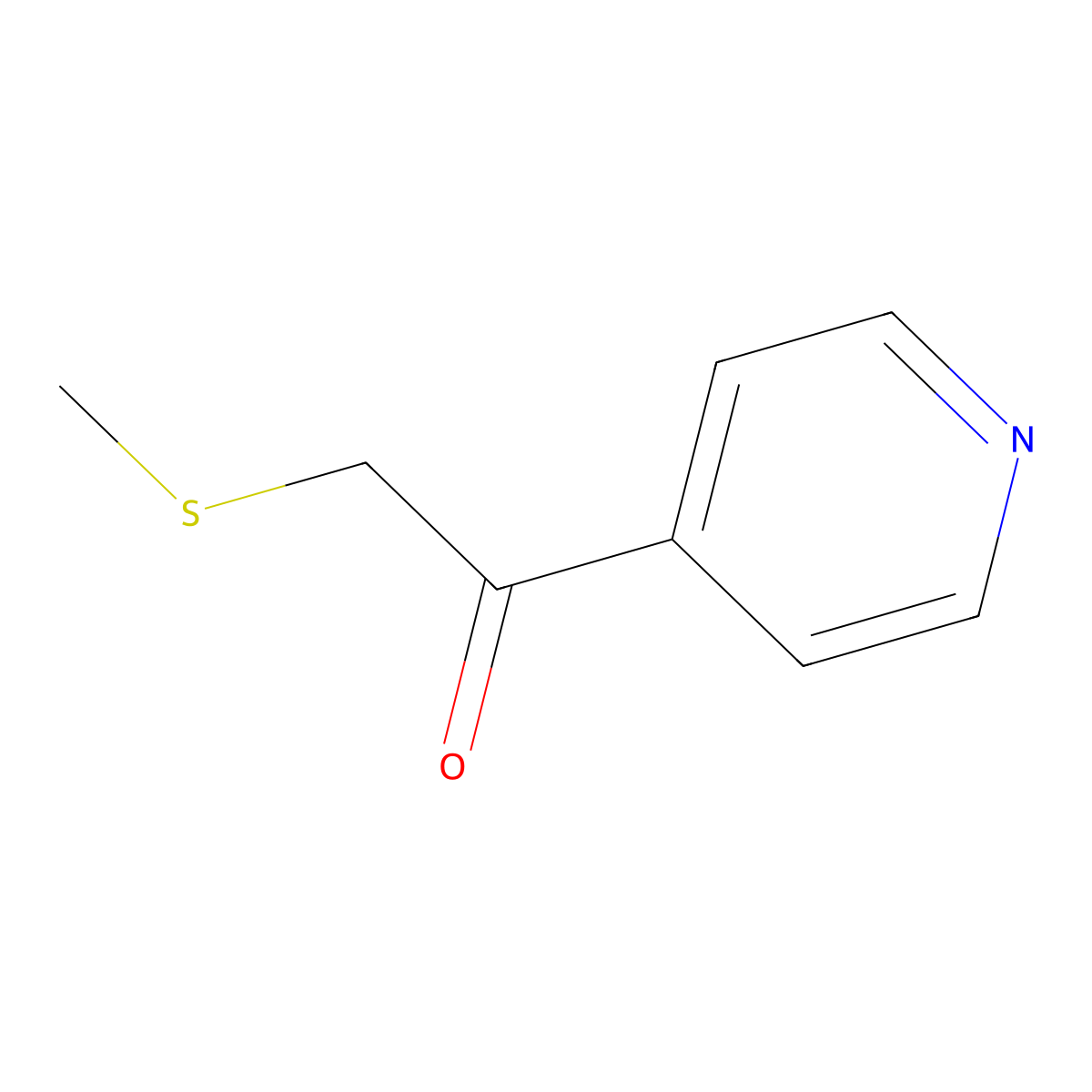 2-(Methylthioacetyl) pyridine molecular structure, CAS 208264-95-3