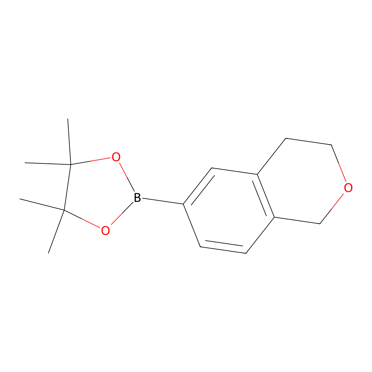 2-(3,4-dihydro-1H-2-benzopyran-6-yl)-4,4,5,5-tetramethyl-1,3,2-dioxaborolane molecular structure, CAS 2082683-70-1