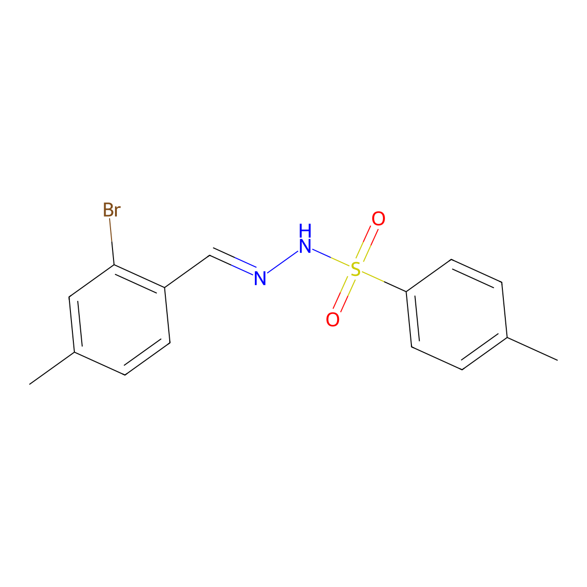 N'-(2-Bromo-4-methylbenzylidene)-4-methylbenzenesulfonohydrazide molecular structure, CAS 2082699-21-4