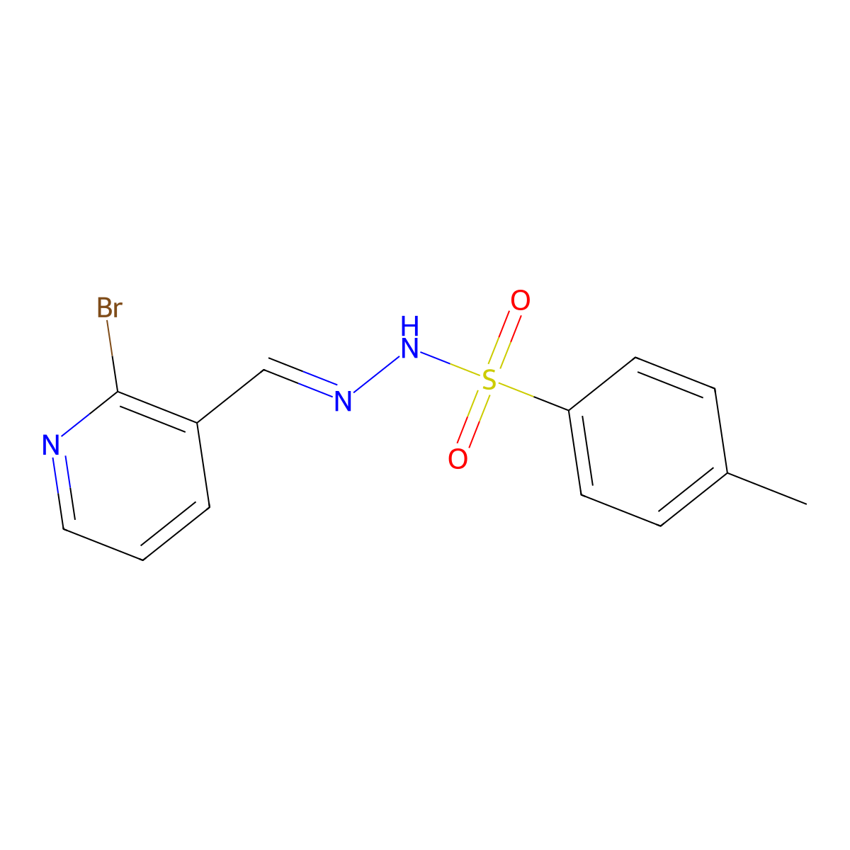 N'-((2-Bromopyridin-3-yl)methylene)-4-methylbenzenesulfonohydrazide molecular structure, CAS 2082699-27-0