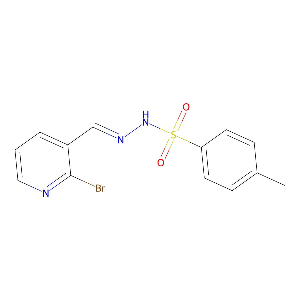 N'-((2-Bromopyridin-3-yl)methylene)-4-methylbenzenesulfonohydrazide molecular structure, CAS 2082699-27-0