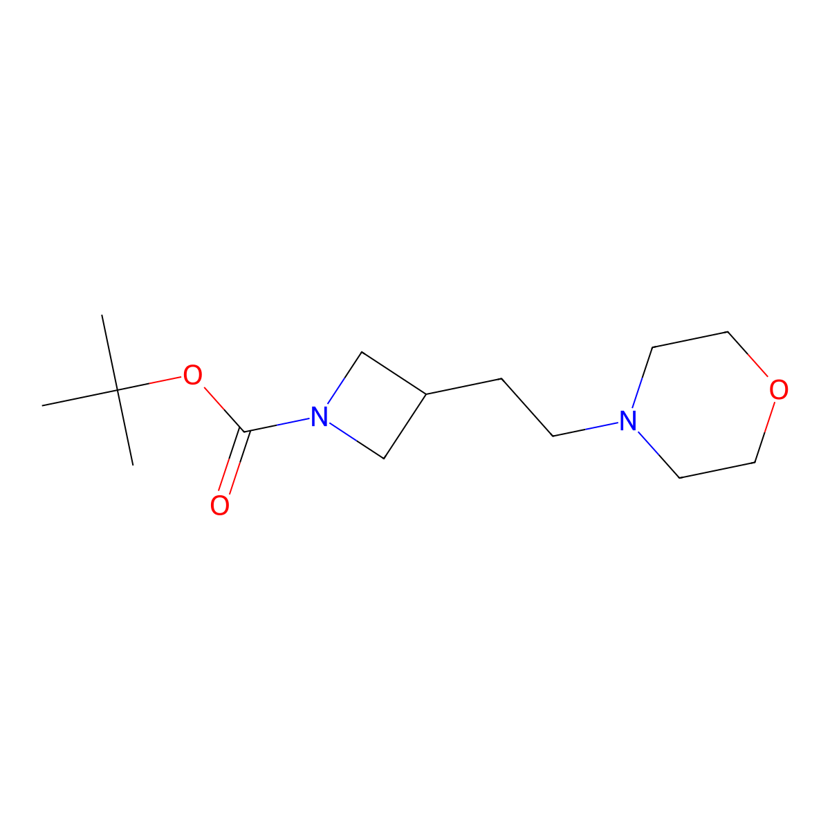 tert-Butyl 3-(2-morpholinoethyl)azetidine-1-carboxylate molecular structure, CAS 2082754-85-4
