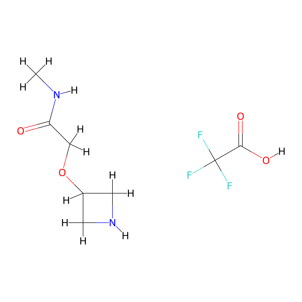 2-(azetidin-3-yloxy)-N-methylacetamide; trifluoroacetic acid molecular structure, CAS 2082756-04-3