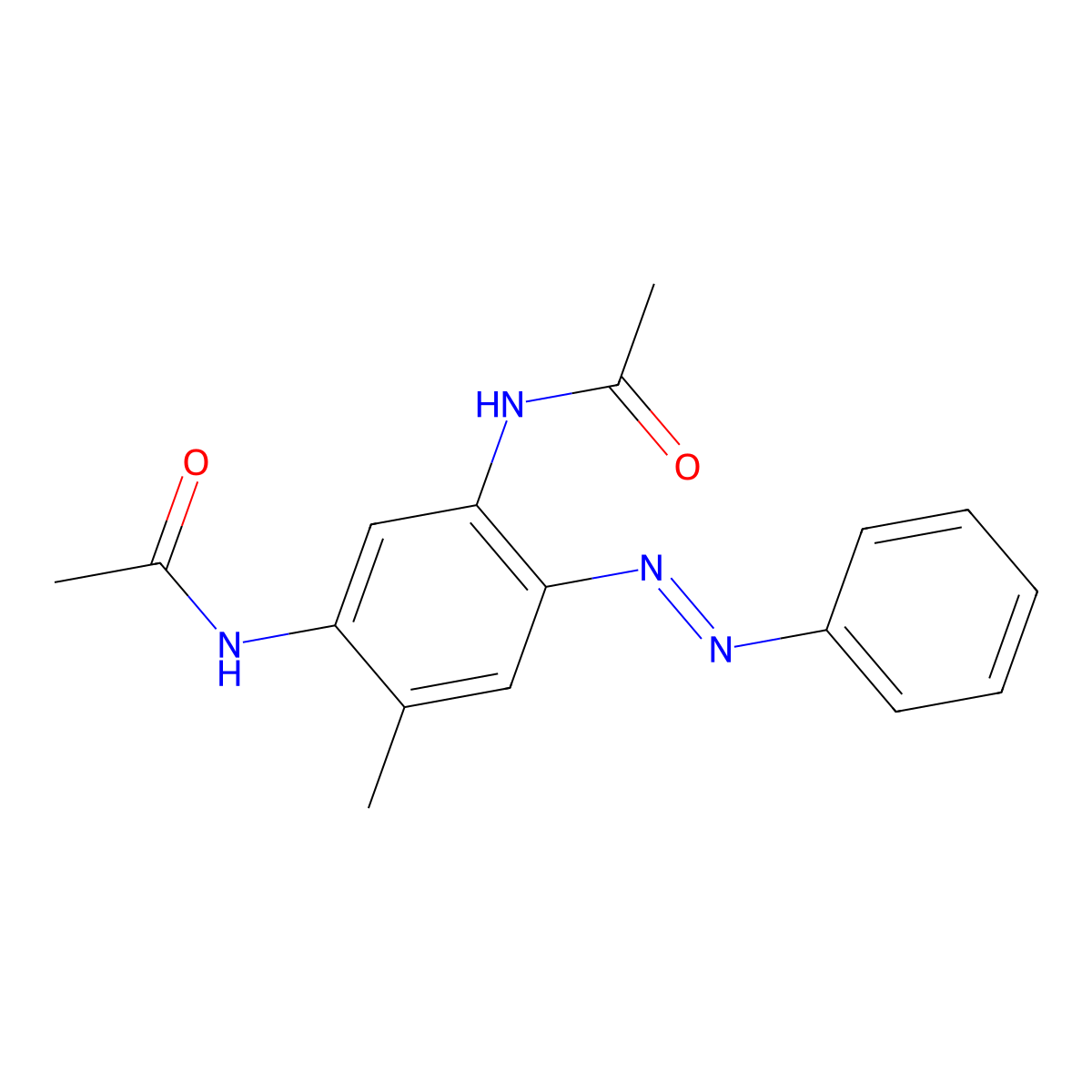 N-(5-Acetylamino-4-methyl-2-phenylazo-phenyl)-acetamide molecular structure, CAS 20828-45-9