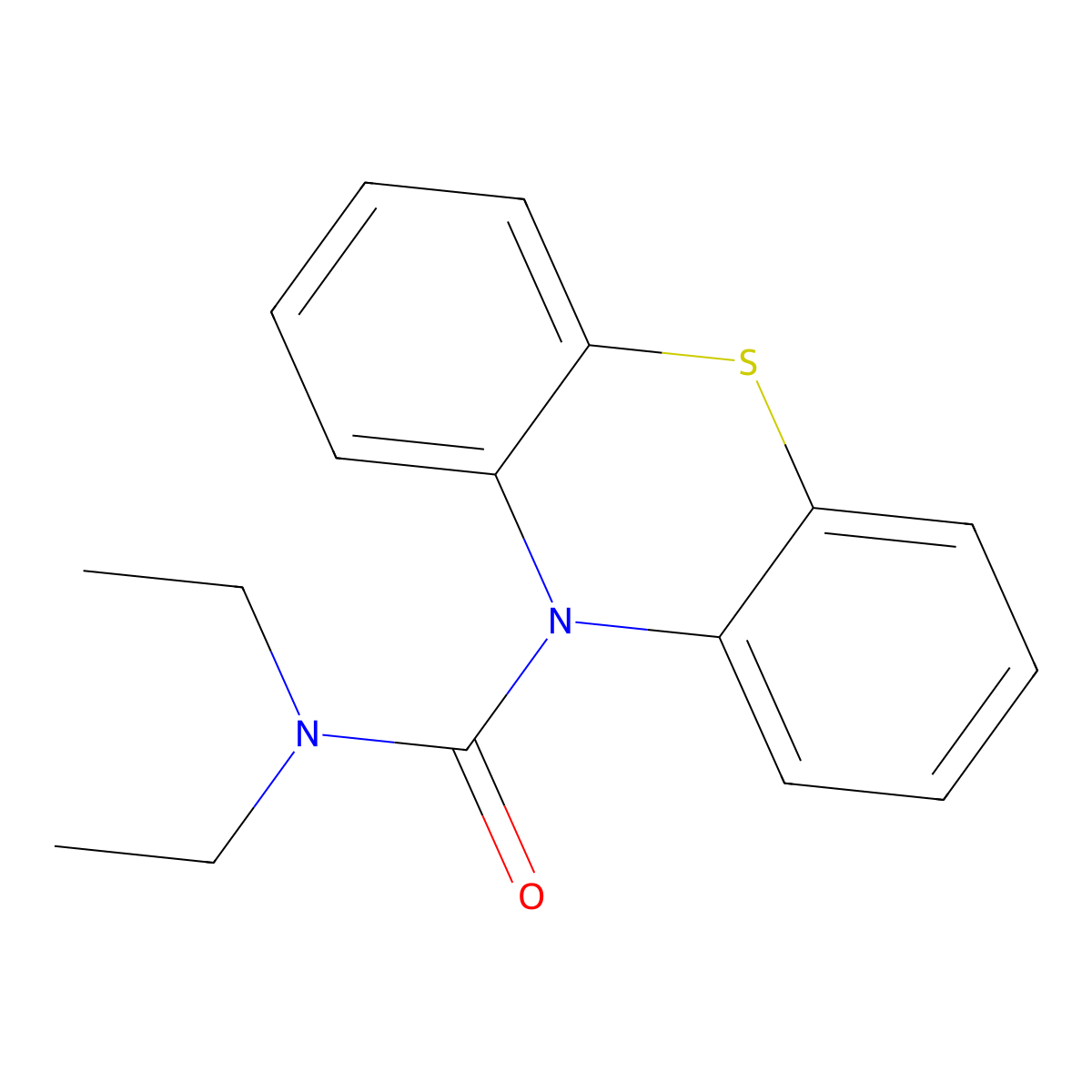 N,N-diethyl-10H-phenothiazine-10-carboxamide molecular structure, CAS 20828-88-0