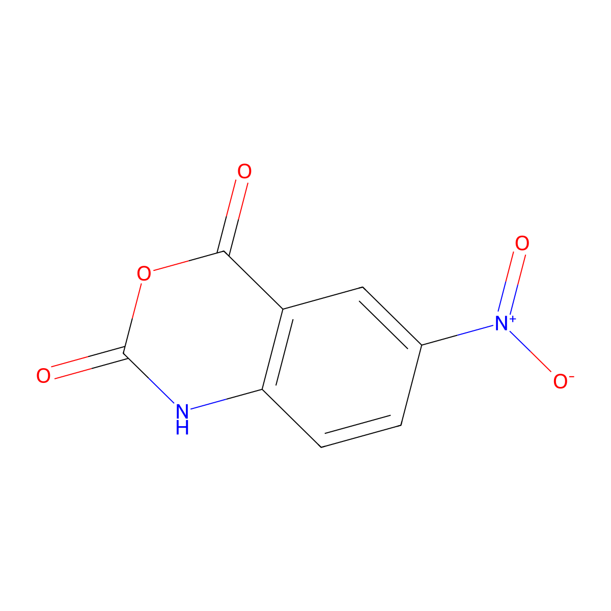2H-3,1-Benzoxazine-2,4(1H)-dione, 6-nitro- molecular structure, CAS 20829-97-4