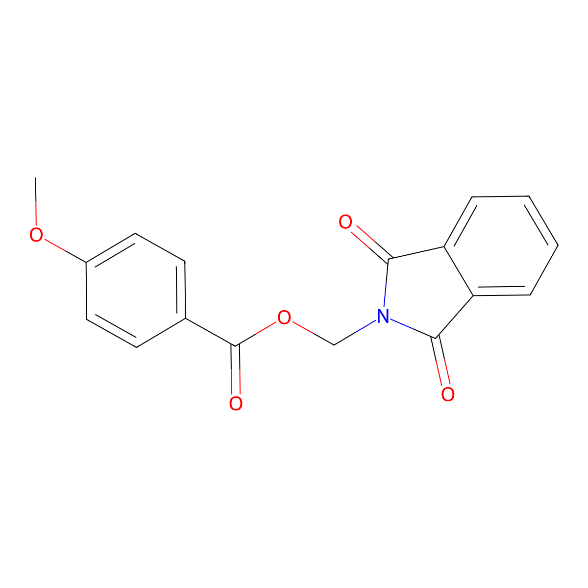 (1,3-Dioxoisoindolin-2-yl)methyl 4-methoxybenzoate molecular structure, CAS 208332-57-4