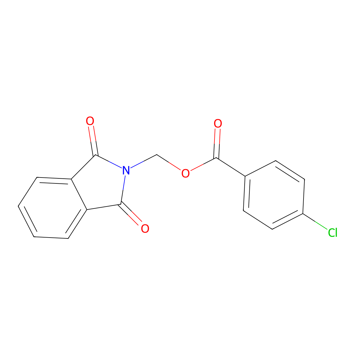 (1,3-Dioxoisoindolin-2-yl)methyl 4-chlorobenzoate molecular structure, CAS 208332-61-0