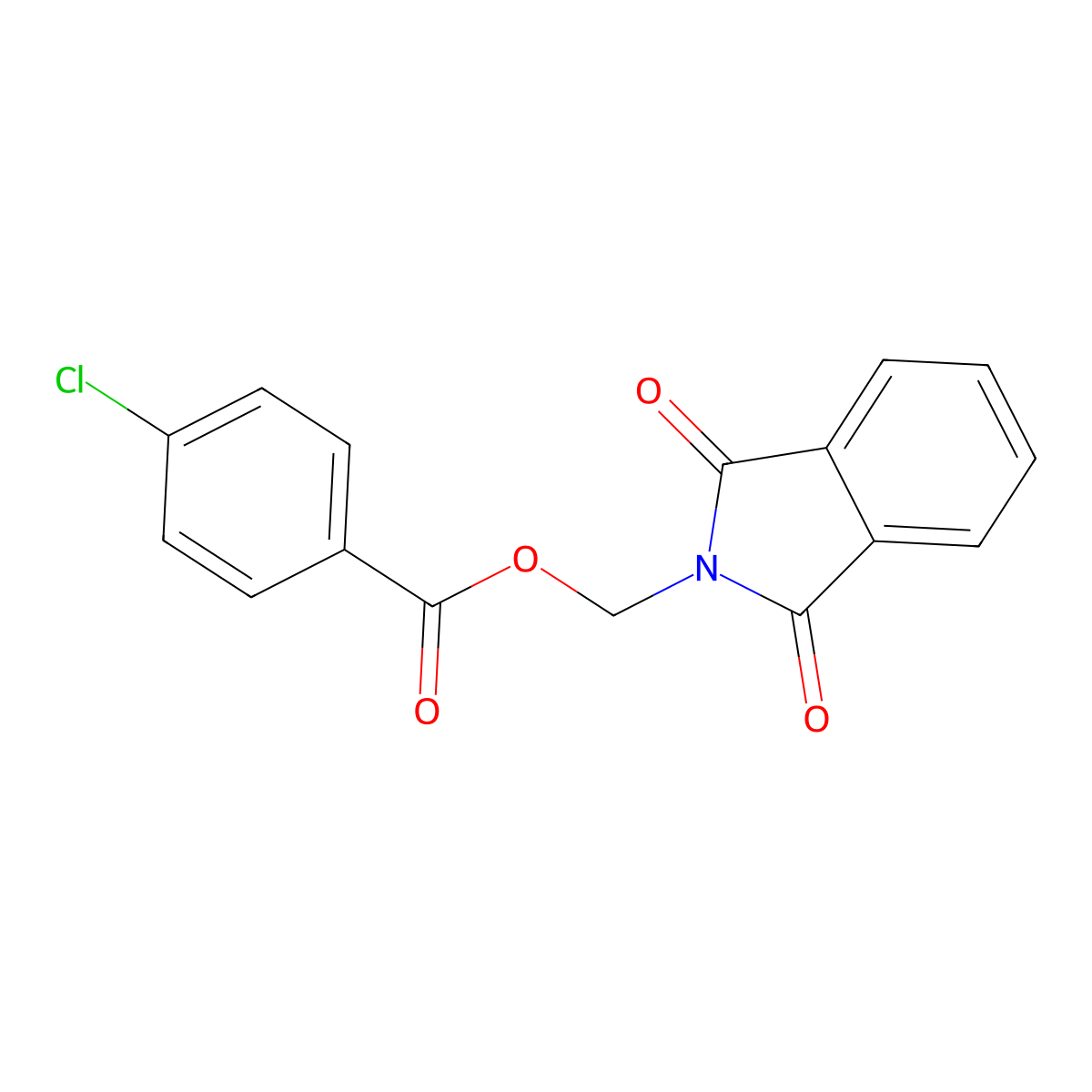 (1,3-Dioxoisoindolin-2-yl)methyl 4-chlorobenzoate molecular structure, CAS 208332-61-0