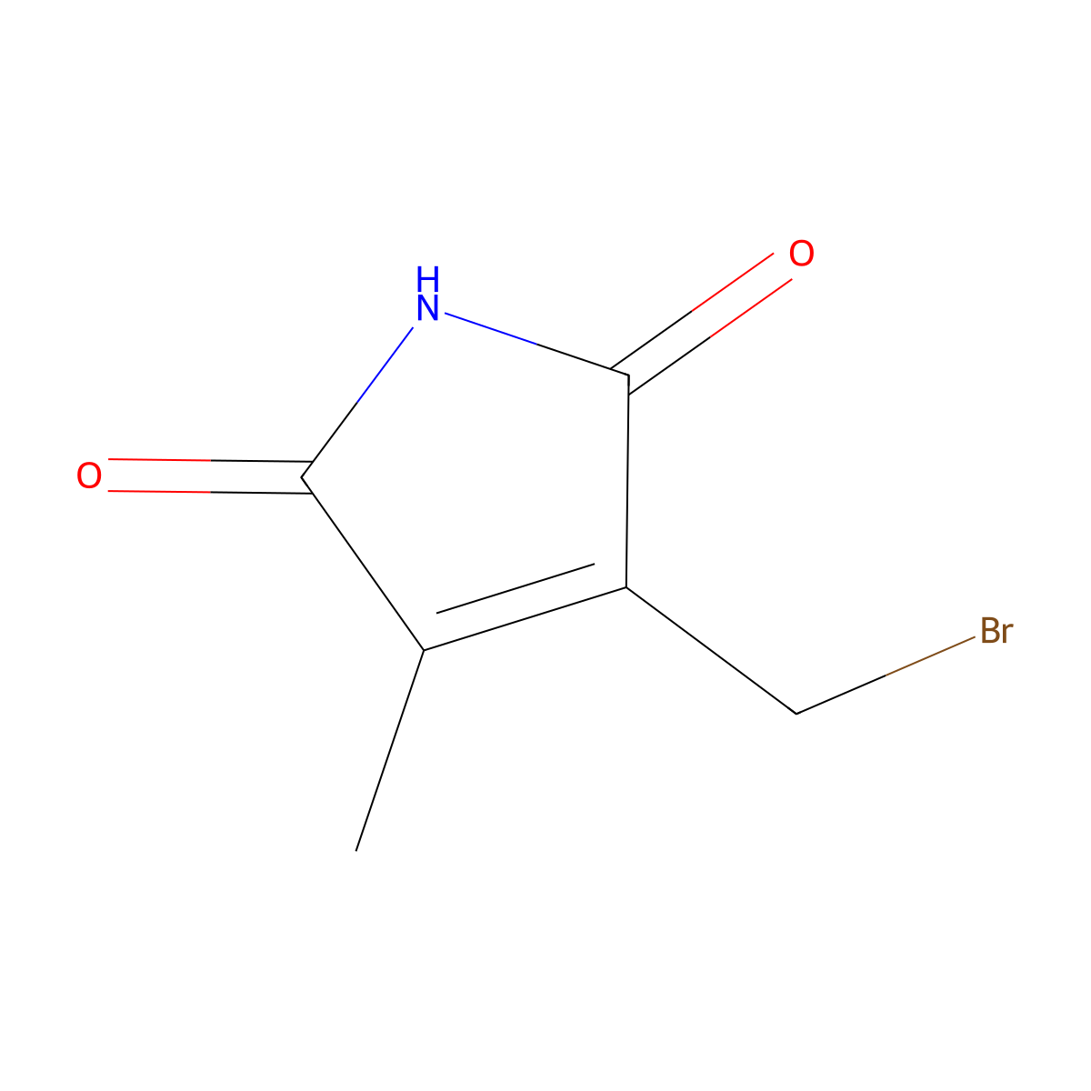 3-(bromomethyl)-4-methyl-2,5-dihydro-1H-pyrrole-2,5-dione molecular structure, CAS 208333-70-4
