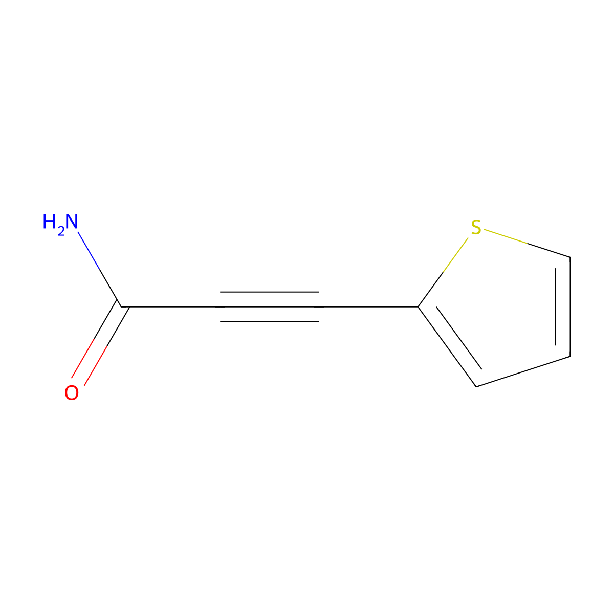 3-(2-Thienyl)propiolamide molecular structure, CAS 208335-90-4