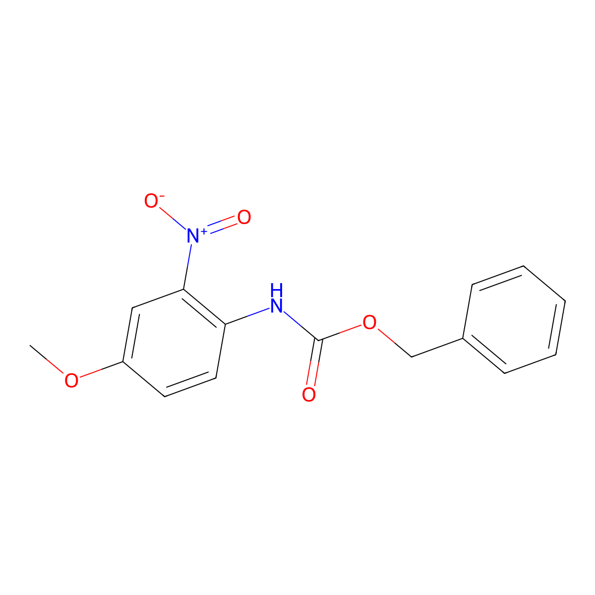 benzyl N-(4-methoxy-2-nitrophenyl)carbamate molecular structure, CAS 208341-64-4