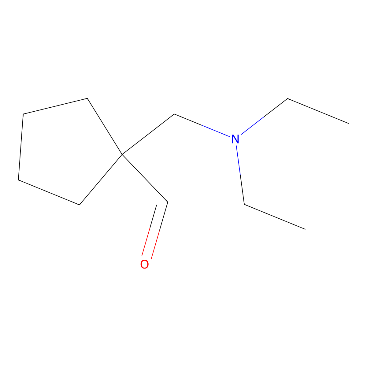 1-(Diethylaminomethyl) cyclopentanecarboxaldehyde molecular structure, CAS 208349-33-1