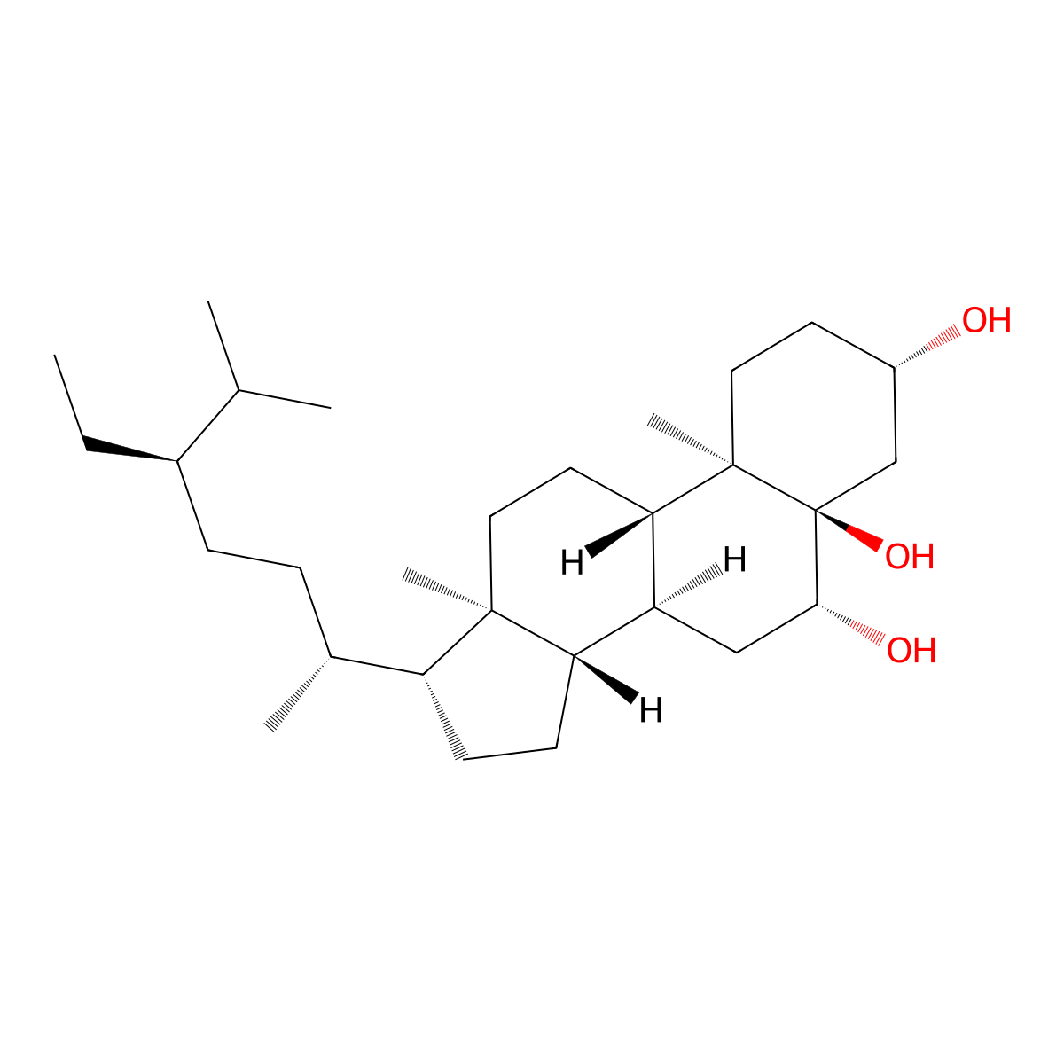 Stigmastane-3beta,5alpha,6beta-triol molecular structure, CAS 20835-91-0