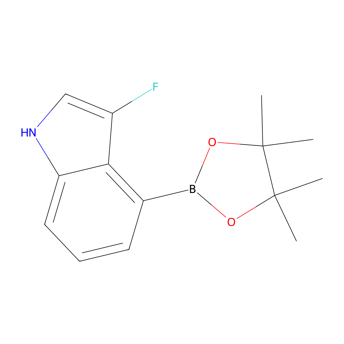 3-Fluoro-4-(4,4,5,5-tetramethyl-1,3,2-dioxaborolan-2-YL)-1H-indole molecular structure, CAS 2083593-45-5