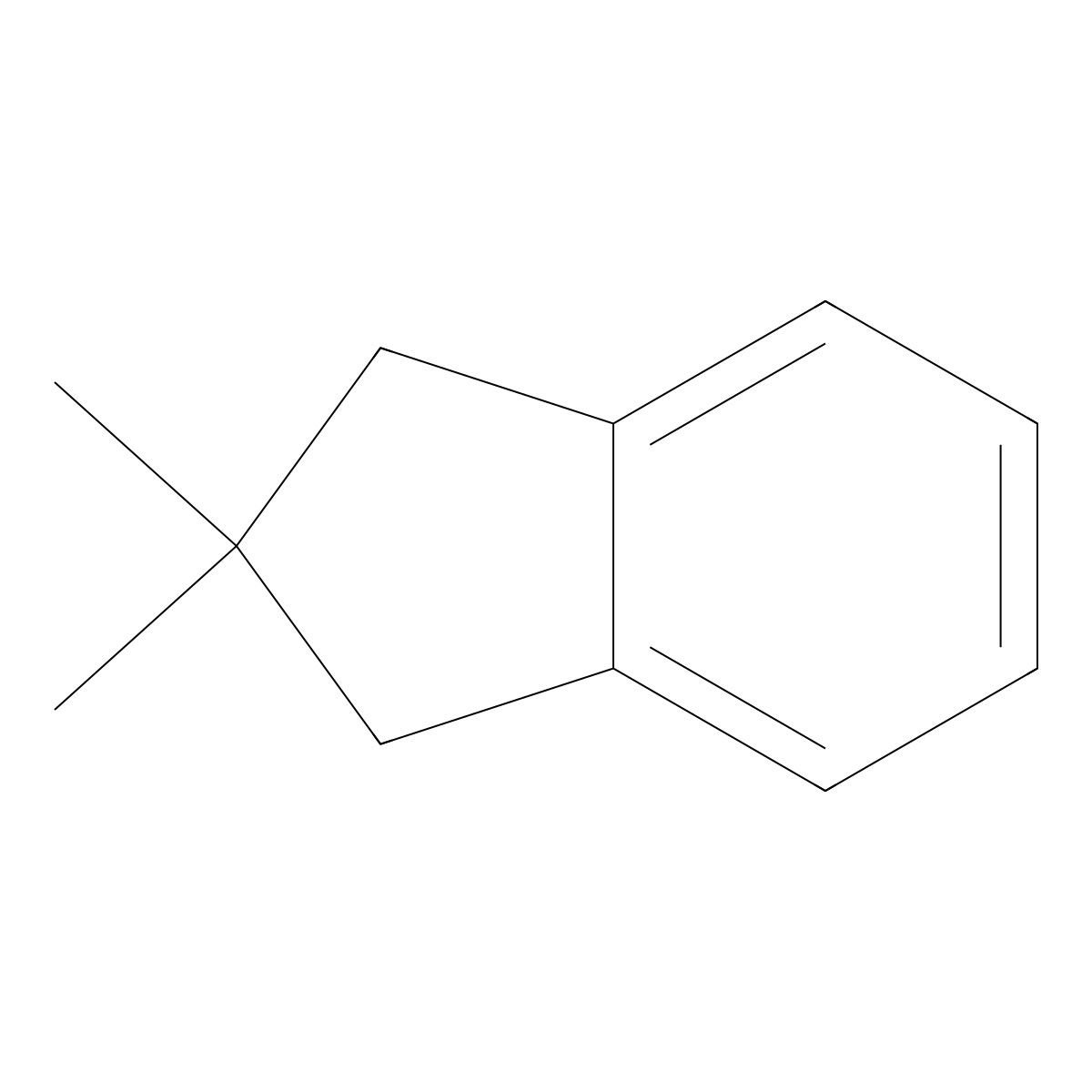 2,2-Dimethylindene, 2,3-dihydro- molecular structure, CAS 20836-11-7
