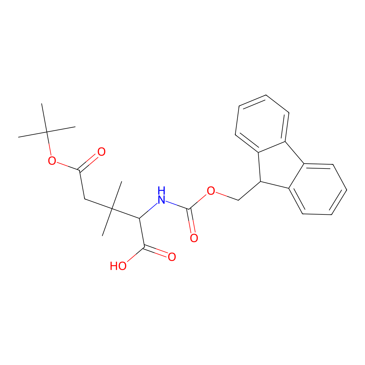 Fmoc-beta,beta-diMe-L-Glu(OtBu)-OH molecular structure, CAS 2083621-64-9