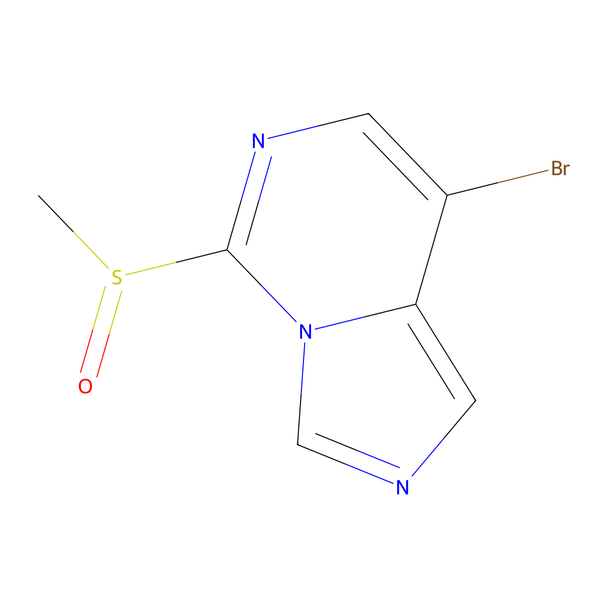 8-Bromo-5-(methylsulfinyl)imidazo[1,5-c]pyrimidine molecular structure, CAS 2083629-71-2