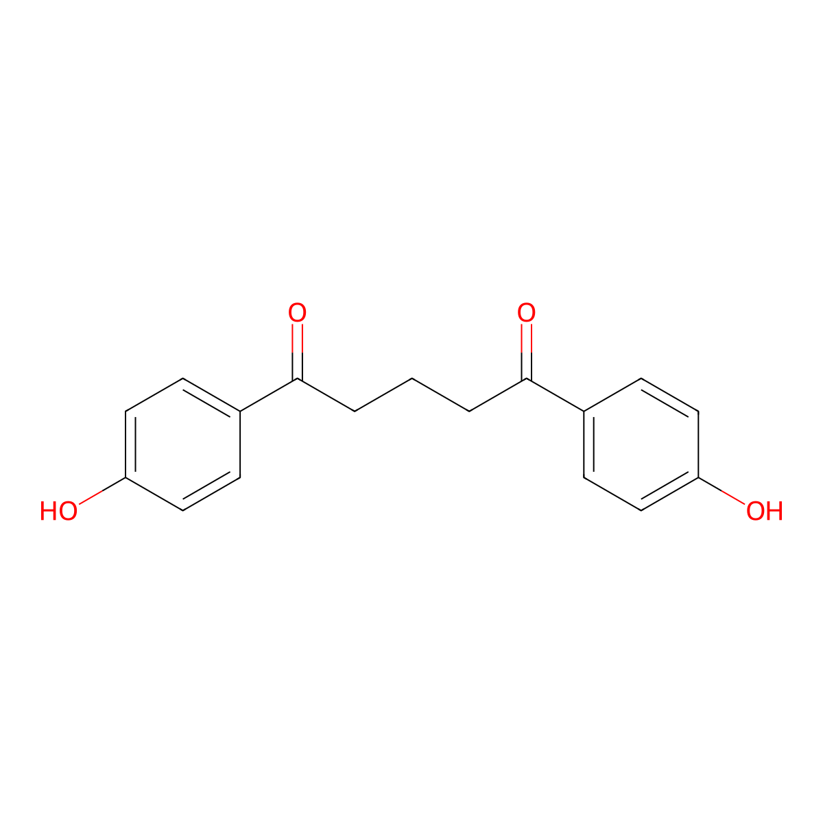 1,5-Bis(4-hydroxyphenyl)pentane-1,5-dione molecular structure, CAS 20837-35-8